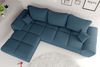 99rooms Antalya Ecksofa Strukturstoff NEVE Dunkelblau Links mit Schlaffunktion Bild 4