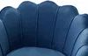 Vente-unique - DANDELION Sessel SamtStoff Blau - B 75 cm x H 76,5 cm x L 78 cm Bild 4