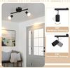 ZMH Deckenstrahler Schwarz 2 Flammig Deckenleuchte - Deckenspots GU10 Schwenkbar 330° Drehbar Deckenlampe Modern Metall Spot Decke Wohnzimmer Schlafzimmer Flur Ohne Leuchtmittel,Max 25Wx2 Bild 2