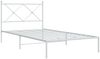 vidaXL Bettgestell mit Kopfteil Metall Weiß 100x190 cm 376545 Bild 3