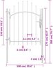 vidaXL Gartentor Woerden Stahl 1x1,5 m Weiß 143065 Bild 5