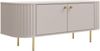 AX LIVING TV-Schrank Halay Beige, 2 Türen Moderne Rillenstruktur 123 cm, mit runden Kanten Bild 3