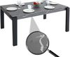 Esstisch HWC-L53, Tisch Küchentisch Esszimmertisch, Industrial Metall 140x80cm ~ Marmor-Optik grau Bild 1