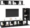 vidaXL TV-Schrankset 6 pcs Schwarz Eichen-Optik Holzwerkstoff 3393265 Bild 3
