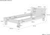 Erst-Holz Buche natur Holzbett 100x220 Einzelbett ohne Zubehör 60. 86-10-220oR Bild 4