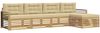vidaXL Outdoor-Sofagarnitur mit Kissen 5 pcs Weiß und Beige Polyester 3390338 Bild 2