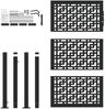 vidaXL Gartentor Schwarz 100x150 cm Stahl Kreuz-Design 4101001 Bild 4