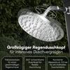 STEELSØN 'Xypher' Solardusche 60L, hexagon, schwarz, warmes Wasser bis 60°C, schwankender Regenduschkopf und Wasserhahn, Gartendusche inkl. Kunststoffboden und Schutzhaube Bild 3