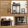 COSTWAY Esstisch, Set 3 tlg. mit 2 Hockern, klappbares Bartisch auf Rollen Bild 3