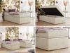 Boxspringbett 90x200 Polsterbett ZERO 90 Einzelbett ohne Kopfteil, inkl. Stauraum & Multipocket-Matratze, Hotelbett - Beige Velvet - H4 - Topper T25 Bild 2