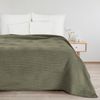 Wohndecke Sofadecke Decke Tagesdecke Design Natur Farben Amber olivgrün 220x200 cm Bild 3