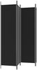 vidaXL 4-tlg. Paravent Schwarz 200x200 cm Stoff 350185 Bild 5