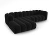 Micadoni Modulares Ecksofa Lupine 4-Sitzer Links Samtstoff Salvador Schwarz Bild 3