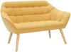 Vente-unique - CASERTA Sofa and armchair set Stoff Gelb - B 73 cm x H 77 cm x L 82 cm127 cm Bild 3