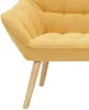 Vente-unique - CASERTA Sofa and armchair set Stoff Gelb - B 73 cm x H 77 cm x L 82 cm127 cm Bild 5