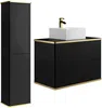 Vente-unique - KELIZA Bathroom furniture set Holz, Platte Schwarz - B 47 cm x H 54 cm x L 80 cm Bild 2