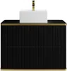 Vente-unique - KELIZA Bathroom furniture set Holz, Platte Schwarz - B 47 cm x H 54 cm x L 80 cm Bild 3