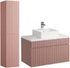 Vente-unique - SATARA Bathroom furniture set Holz, Platte Puderrosa - B 46 cm x H 46 cm x L 80 cm Bild 2