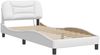 vidaXL Bettgestell mit LED ohne Matratze "Hvar" Weiß 90x200 cm 3213907 Bild 3