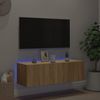 vidaXL TV-Wandschrank mit LED-Leuchten Sonoma-Eiche 100x35x31 cm 837297 Bild 5