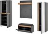 Home affaire Garderoben-Set City/Giron, moderne Garderobe, viel Stauraum, ca. 40 Schuhe, (Set, 4-St), enthält Schrank mit Spiegel, Schuhschrank, Paneel &Bank inkl. Kissen Bild 4