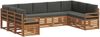 vidaXL Ecksofa Set mit Kissen 9 pcs Natur und Anthrazit 3375482 Bild 2