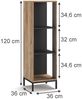 Bücherregal Eliza Viking Oak 36 x 120 cm mit 3 Fächern Vicco Bild 2