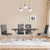Yaheetech 2er Set Schwingstuhl mit U-förmigem Metalluntergestell, 59 x 40,5 x 98,5 cm, Dunkelgrau Bild 3