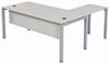 Furni24 Schreibtisch Tetra 160 cm grau Winkelschreibtisch Homeoffice Seminartisch Anbautisch rechts o. Links montierbar Bild 5