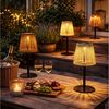 formano Außen-Tischleuchte 3er Solar LED Gartenlampe Rattan Optik Solarleuchten Außen Outdoor, LED fest integriert Bild 3