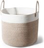 Zedelmaier Wäschekorb aus Baumwolle mit Griffen, Aufbewahrungskorb Geflochten, Korb Aufbewahrung für decken, spielzeug, kuscheltier,Kleidung Bild 2