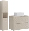 Vente-unique - DORIONI Bathroom furniture set Holz, Platte Beige - B 46,5 cm x H 61,6 cm x L 80 cm Bild 2