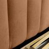Polsterbett Doppelbett HEDA 140x200cm Komplettset in Stoff Perfect Harmony Rostbraun Bild 2