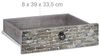 Relaxdays Vintage Kommode mit 4 Schubladen in Betonoptik, Schublade mit Motiv, grau, 68 x 60 x 40 cm Bild 4