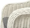 2er Set Sessel BELLA Polyrattan Eierschalenweiß Gartensessel Armlehnsessel Bild 4