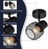 ZMH Deckenleuchte Strahler Schwarz Metall Vintage Flurlampe 330° Drehbar Innen für Küche Kinderzimmer Wohnzimmer Schlafzimmer 40W Bild 4