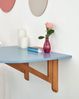 Wandklapptisch Halboval Klapp, 100x75 cm, für 2 Personen, Salbeigrün, Klapptisch und klappbares Regal, kleiner Schreibtisch, Ragaba Bild 4