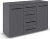 rauch Kombikommode Sideboard Schubladenkommode AVOLA mit Dekorfront (Breite 120 cm inkl. Soft-Close-Funktion), vier große Schubladen und 2 Türen, mit 4 Einlegeböden MADE IN GERMANY Bild 5