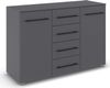 rauch Kombikommode Sideboard Schubladenkommode AVOLA mit Dekorfront (Breite 120 cm inkl. Soft-Close-Funktion), vier große Schubladen und 2 Türen, mit 4 Einlegeböden MADE IN GERMANY Bild 4