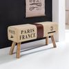 Wohnling Design Turnbock Sitzbank Leder CANVAS Braun, 91 x 30 x 50 cm Bild 3
