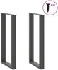 vidaXL Konsolentischbeine U-Form 2 Stk. Anthrazit 38x(72-73) cm Stahl 4013174 Bild 3