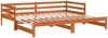 vidaXL Tagesbett Ausziehbar Wachsbraun 90x200 cm Massivholz Kiefer 847159 Bild 3