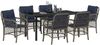 vidaXL Garten Essgruppe mit Kissen 7 pcs Grau und Schwarz Rattan 3380250 Bild 2