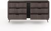 MOEBLO Kommode LARON 163 6s (Eiche Dunin, Schwarz – Großzügige 6-Schubladen-Kommode mit Metallfüßen und geriffeltem Frontdetail, Sideboard Wohnzimmer Kommode Schlafzimmer Komodenschrank Highboard), (BxHxT): 163,2 x 81,2 x 38 cm Bild 4