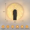 BlingBin LED Wandleuchte Innen LED, 5W Rund Modern Wandlampe Wandbeleuchtung aus Acryl, 500LM, LED fest integriert, Warmweiß, Warmweiß 300K, Wandlampe Innen für Wohnzimmer, Treppenhaus, Flur Bild 2