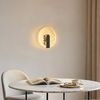 BlingBin LED Wandleuchte Innen LED, 5W Rund Modern Wandlampe Wandbeleuchtung aus Acryl, 500LM, LED fest integriert, Warmweiß, Warmweiß 300K, Wandlampe Innen für Wohnzimmer, Treppenhaus, Flur Bild 4