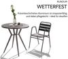 Liadomo Gartentisch Lesina, runder Bistrotisch, Balkontisch, Outdoor-Esstisch Ø 80 cm (wetterfest & modern, 1 Tisch), Aluminium Gartentisch in Anthrazit, rund Bild 3