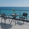 Liadomo Gartentisch Lesina, runder Bistrotisch, Balkontisch, Outdoor-Esstisch Ø 80 cm (wetterfest & modern, 1 Tisch), Aluminium Gartentisch in Anthrazit, rund Bild 4