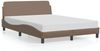 vidaXL Bettgestell "Dover" Cappuccino-Braun 140x190 cm Kunstleder 373182 Bild 2