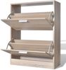 vidaXL Schuhschrank Holz in Eichen-Optik mit 2 Schuhkippern 241243 Bild 5